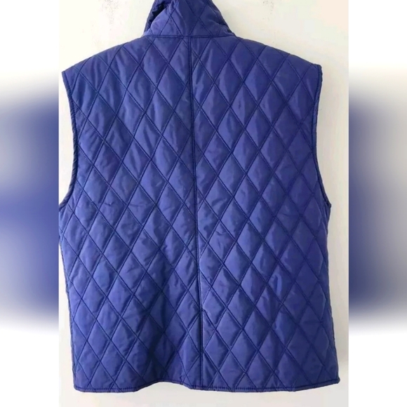 Post Card Italy Purple Quilted Full Zip Vest Sleeveless Jacket! Size 10 - Picture 4 of 8